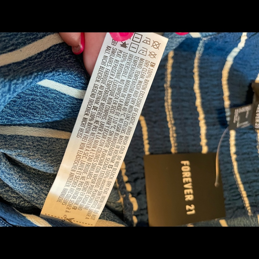 Forever21 Resort Collection Striped Jumpsuit, LGE - Picture 10 of 10